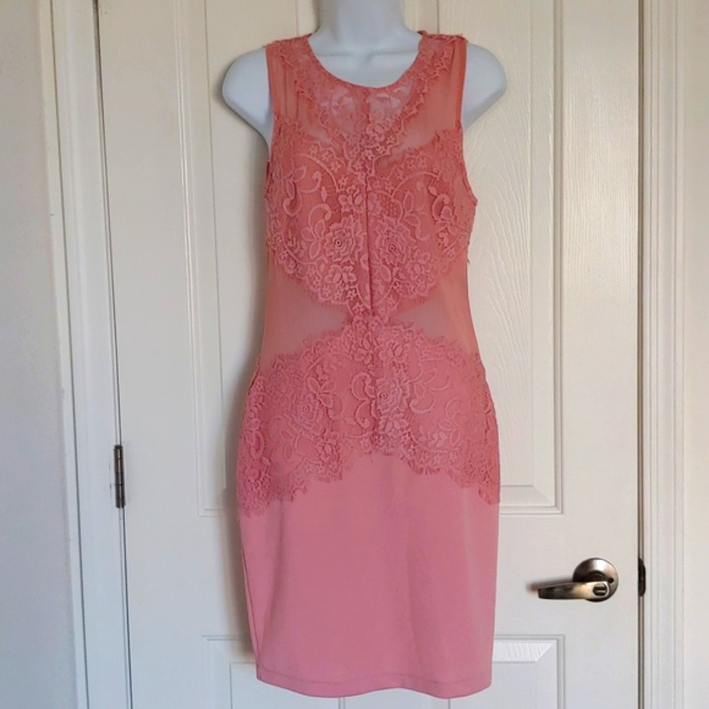 New love J sleeveless dress, light mauve pink, size medium